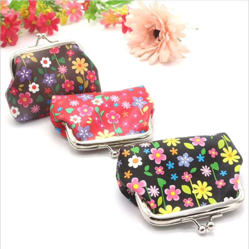 

New Coin Purse Retro Vintage Flower Small Wallet Hasp Card Holder Coin Purse Girls Coin Bag Card Purse Key Money Storage Case