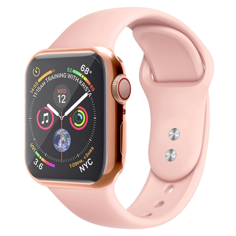 Ультра-мягкий тонкий чехол для Apple Watch TPU 40 мм 44 мм чехол Защитное покрытие часов полосы аксессуары для серии 4