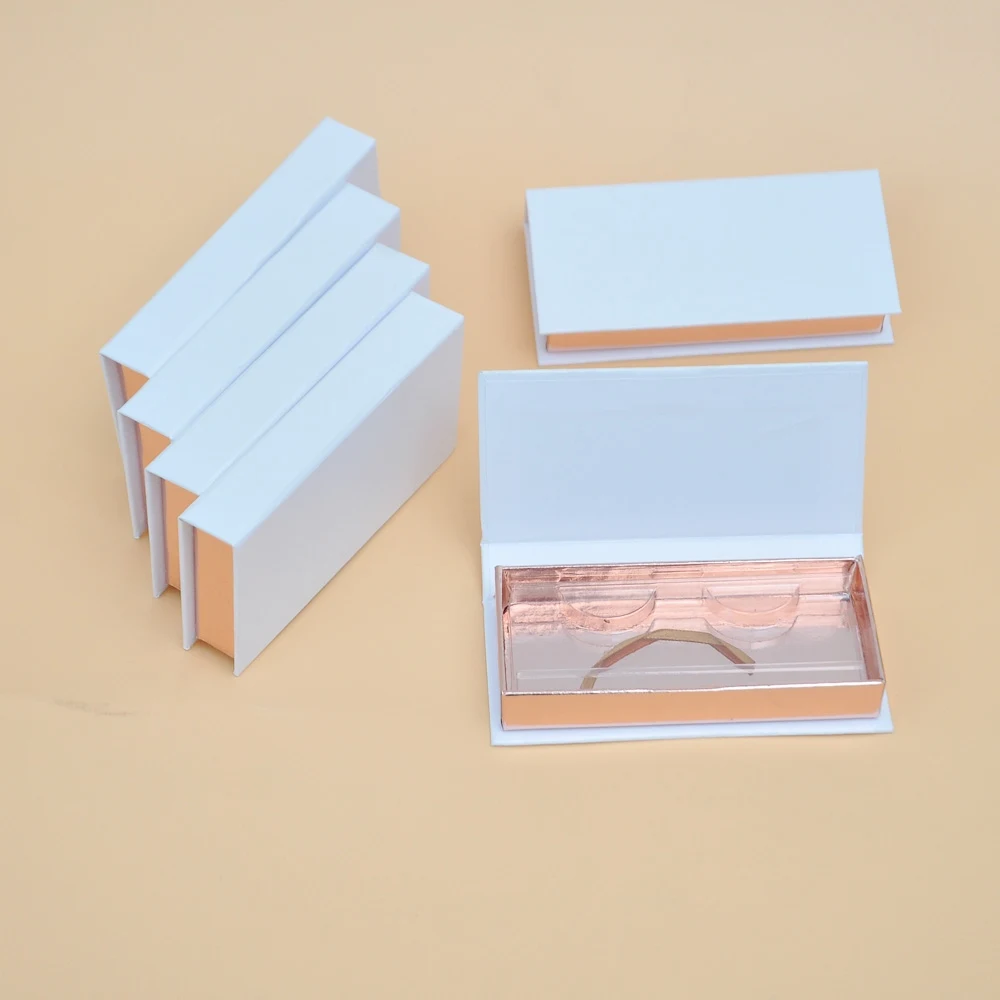 

10/lot Wholesale eyelash peackaging box lash boxes package custom square magnetic white gold mink lashes makeup case bulk vendor