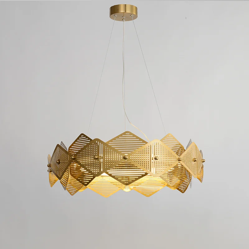 ZuuuVny постмодерн черная/Золотая круглая светодиодный ная люстра роскошные