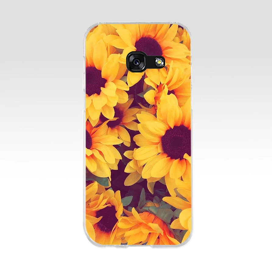 Мягкий Силиконовый ТПУ чехол для телефона 087FG с изображением маргариток Samsung a3 2016