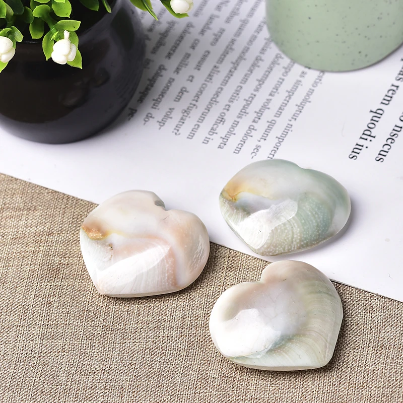 1 шт. натуральный камень ракушки в форме сердца мадагаскарская Солнцезащитная