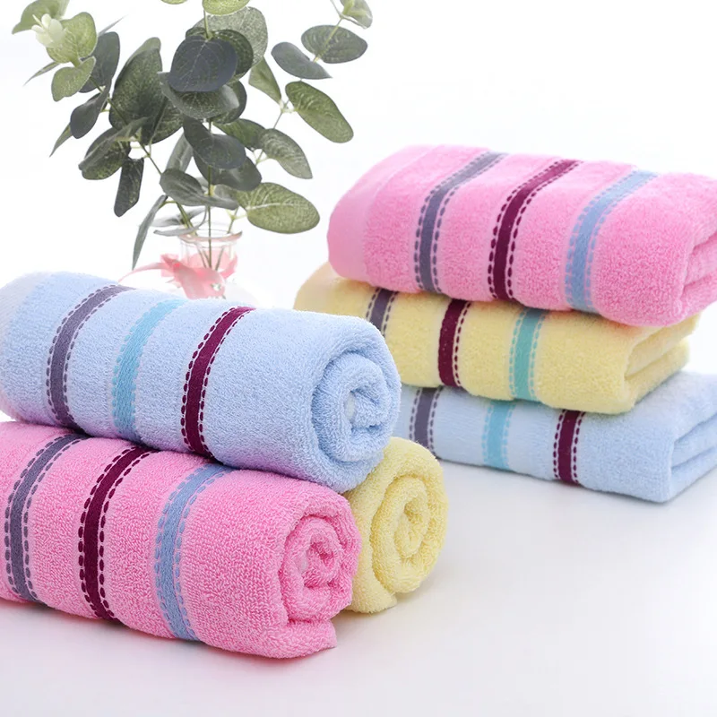 Банное полотенце с принтом в полоску хлопковое кухонное для волос рук отелей