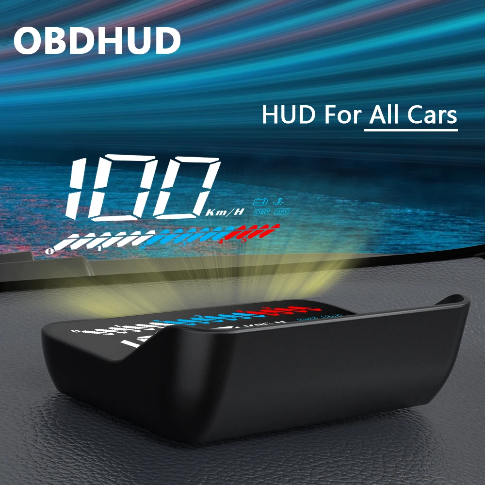 OBDHUD M7 HUD Дисплей на лобовое стекло OBD2 проекционный Спидометр GPS двойная система для всех автомобилей на лобовое стекло электронные аксессуары - изображение