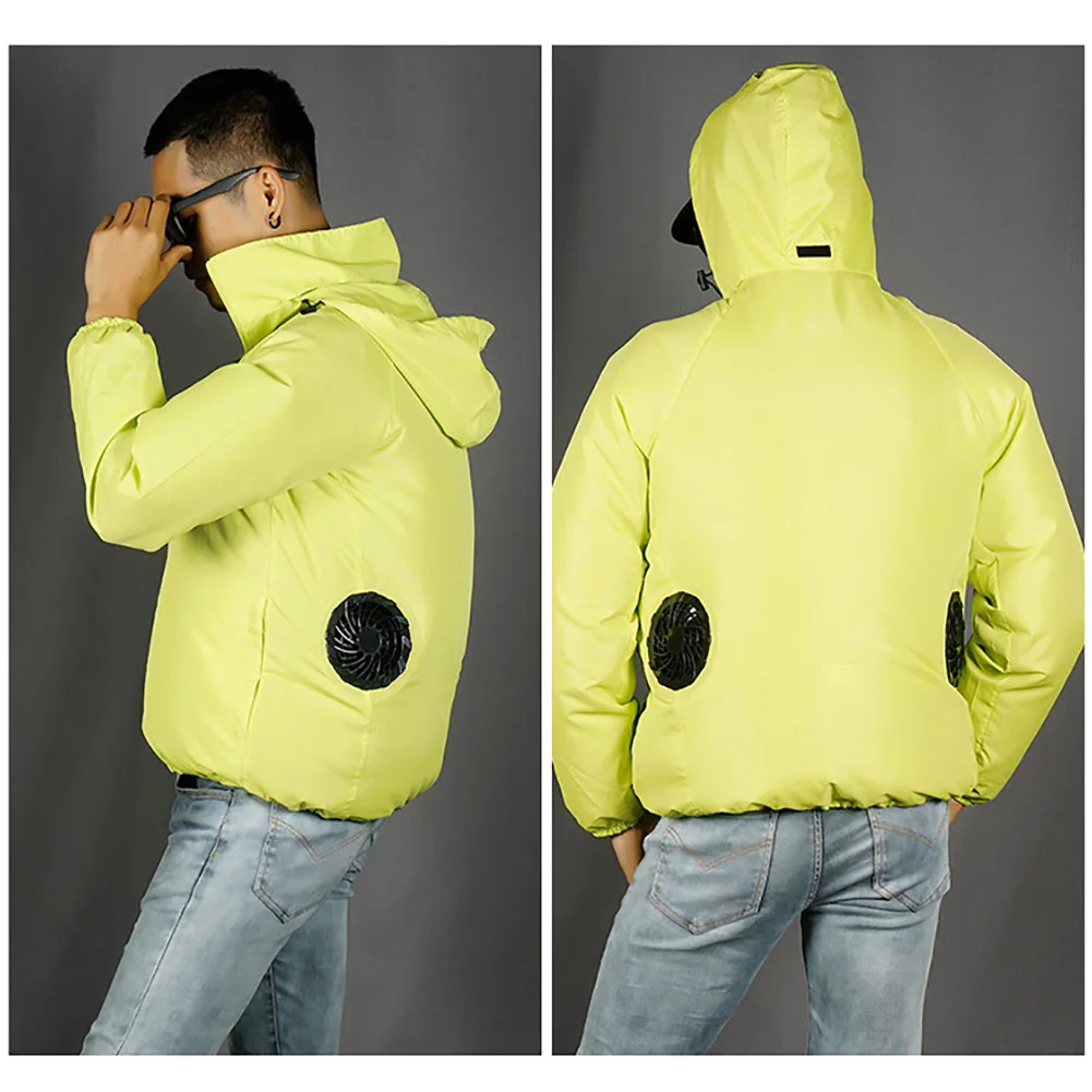 Мужская Летняя водонепроницаемая куртка с капюшоном охлаждающий вентилятор