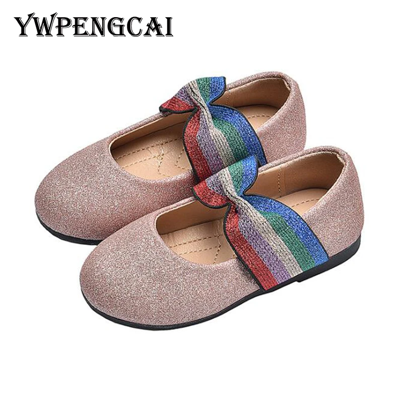 Туфли детские вечерние на плоской подошве украшенные блестками #21 36| |