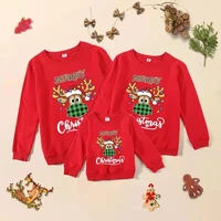christmas deer sweaters family matching outfits look mother daughter father son xmas sweatshirt mommy and me cotton tops clothes