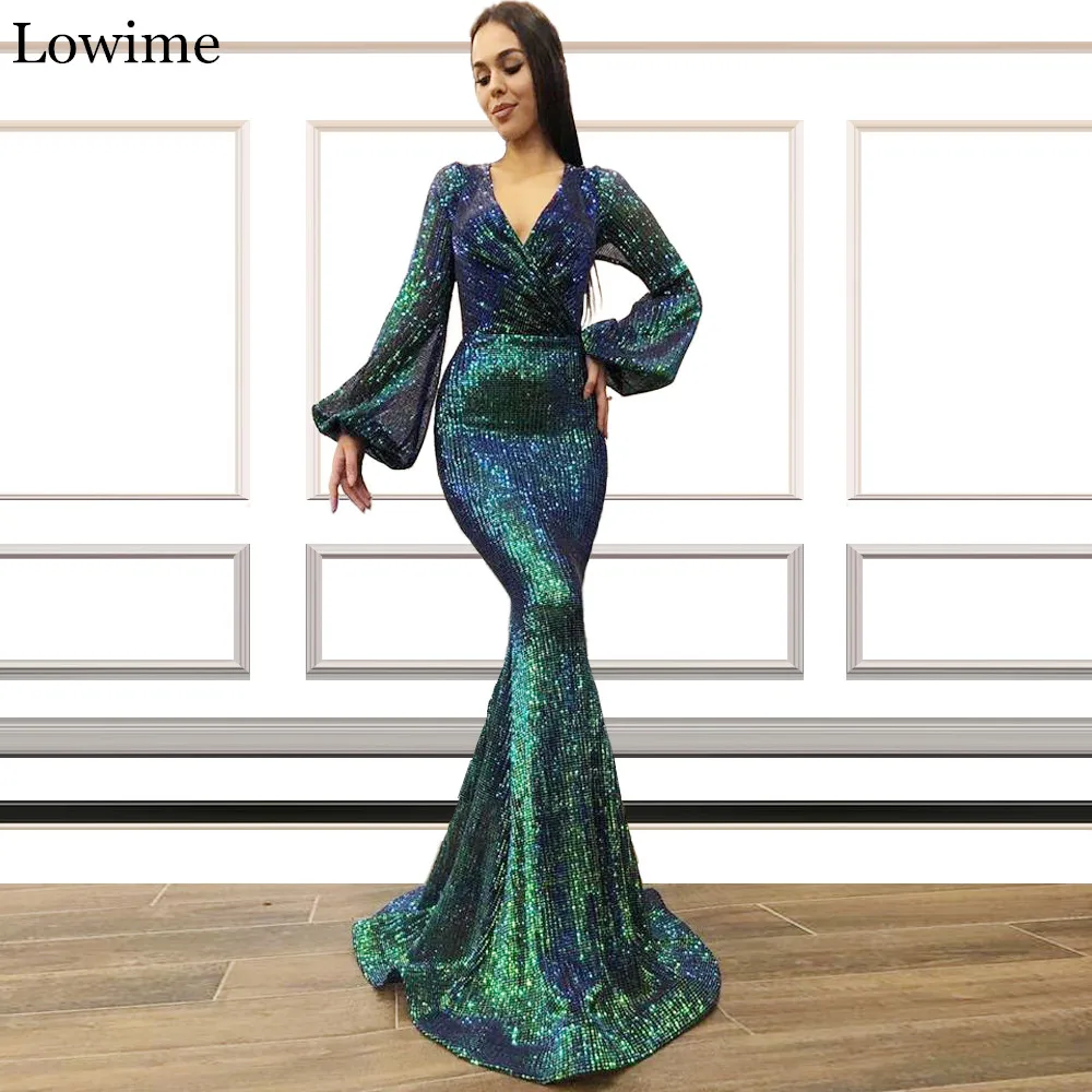 Ближний Восток темно зеленое платье на выпускной 2020 Русалка Формальное вечернее