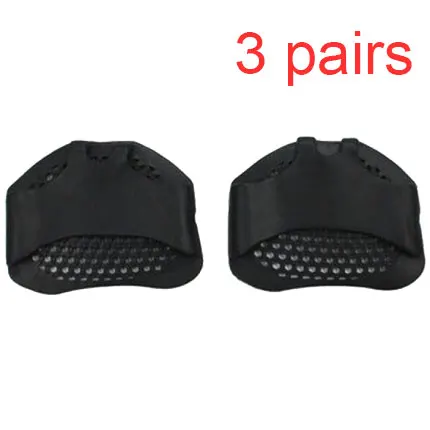 black-3pairs Leyou Силиконовые Мягкие стельки для передней части стопы обувь на высоком каблуке гелевые стельки дышащая забота о здоровье ног Подушка для ног - Цвет: black-3pairs