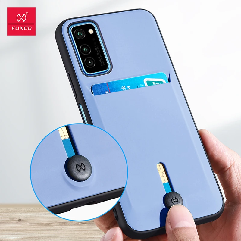 Ударопрочный чехол Xundd для Honor V30 кожаный защитный телефона с держателем карт