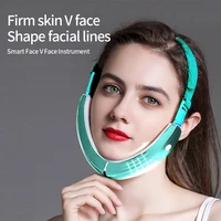 electric face lifting belt microcurrent facial massager anti wrinkle tighten facial shaping led photon therapy skin care device