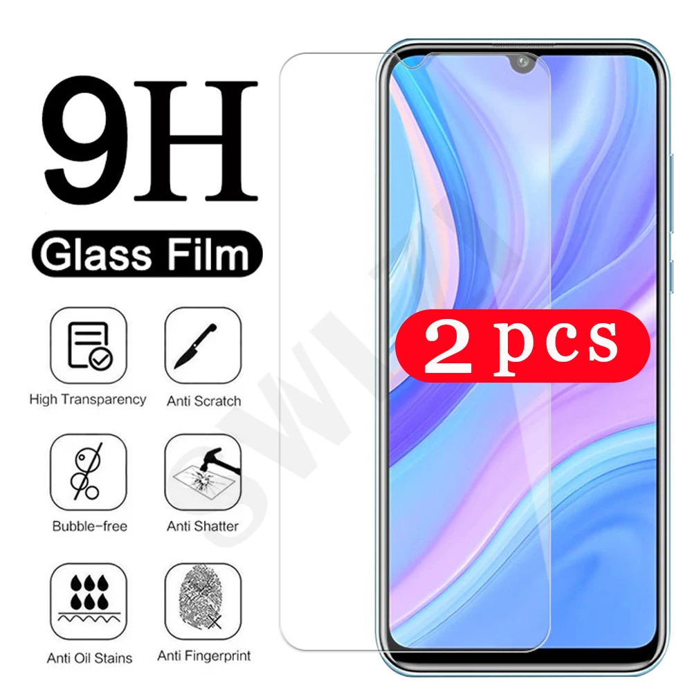 2-1 шт. 9H для Huawei p smart 2021 2020 Z S pro 2019 plus 2018 закаленное стекло Защита экрана телефона