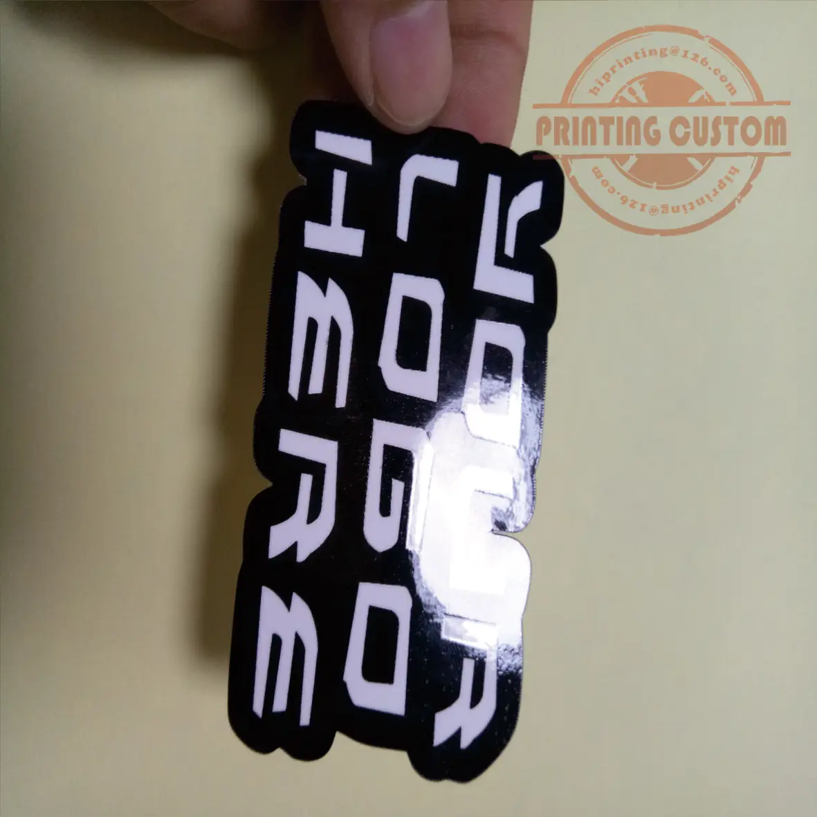 2x2 дюйма белая виниловая наклейка печать на заказ/kiss cut sticker