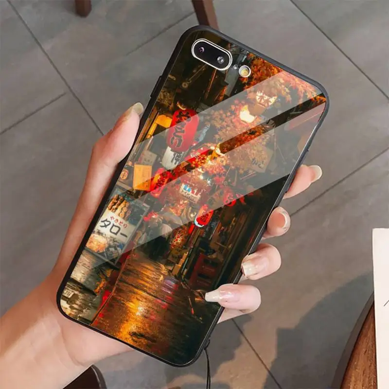 

Japanese style Art Japan aesthetics Phone Case Tempered glass For iphone 5C 6 6S 7 8 plus X XS XR 11 PRO MAX