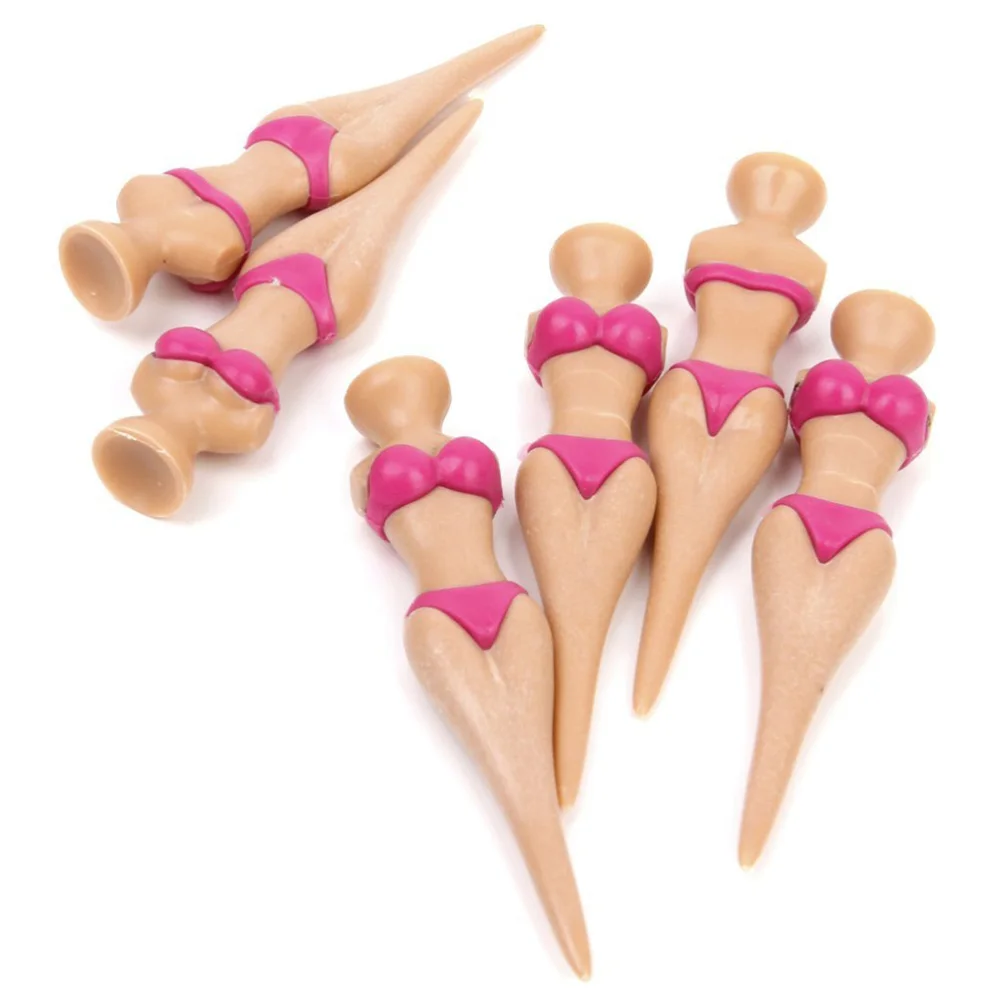 

6pcs Novelty Bikini Lady Girl Tees Divot Tools (Black)