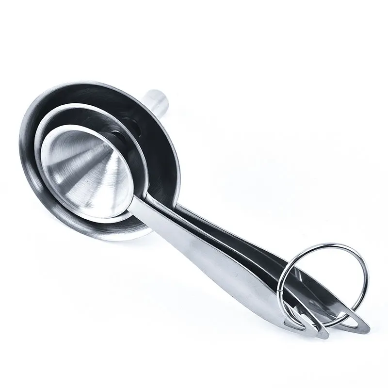 3 шт./компл. Нержавеющая сталь ложки с длинной ручкой воронка