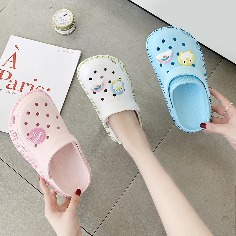 Shoes Women Ins Fashion Thick Bottom Baotou Anti Slip Fashion Slippers Summer Beach Shoes Women's Slippers Womens Shoes