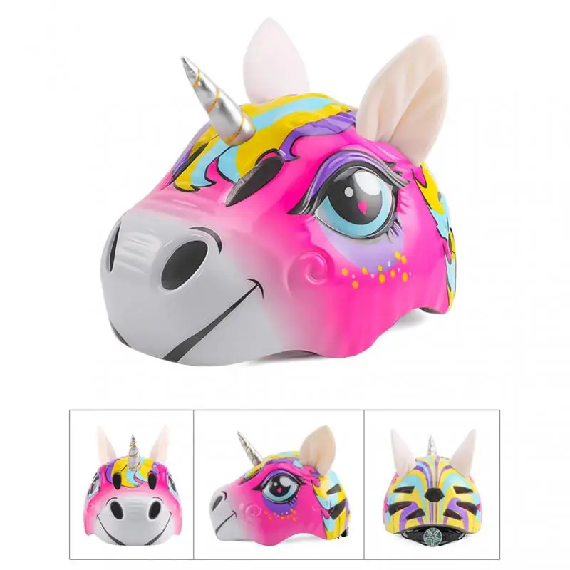 

KINGBIKE Unicorn Cartoon Helmets Children Bike Cycling Helmet City Road Bike Headpiece For Boy Girl Outdoor Sport Riding Skating