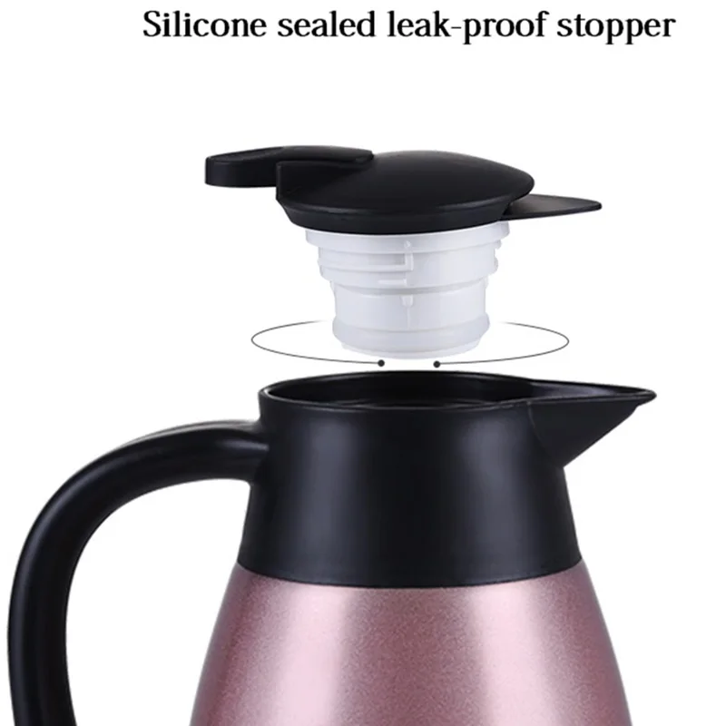 Термокружка Из нержавеющей стали 304 серебристая 2 л с вакуумной изоляцией кувшин