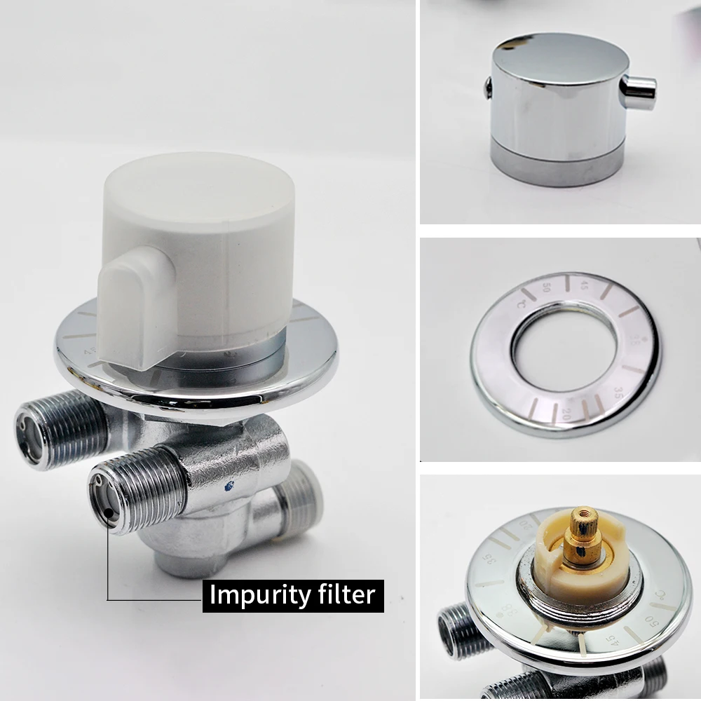 chromed solid brass g 12 thermostat mixer valve for bathroom shower faucet thermostatic temperature control valve replacment free global shipping