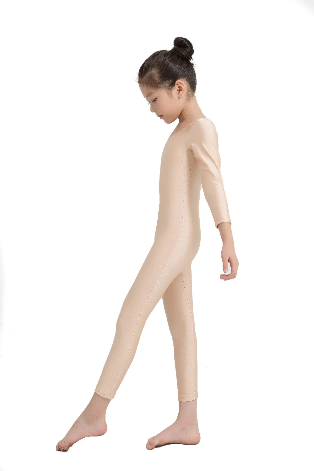Детский комбинезон из спандекса с длинным рукавом и глубоким круглым вырезом