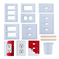 7 styles switch cover resin mold switch socket panel silicone mould epoxy switch plate diy wall plate crafts making home decor