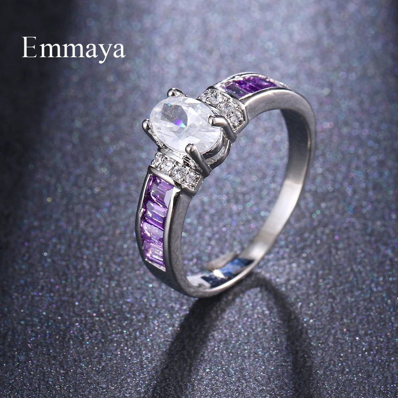 Модное Элегантное платье Emmaya для женщин круговое кольцо с овальной и фиолетовым