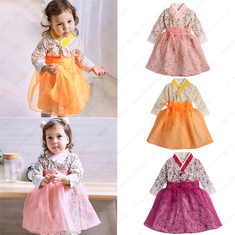 Детское платье с длинным рукавом и цветочным принтом | Тематическая одежда