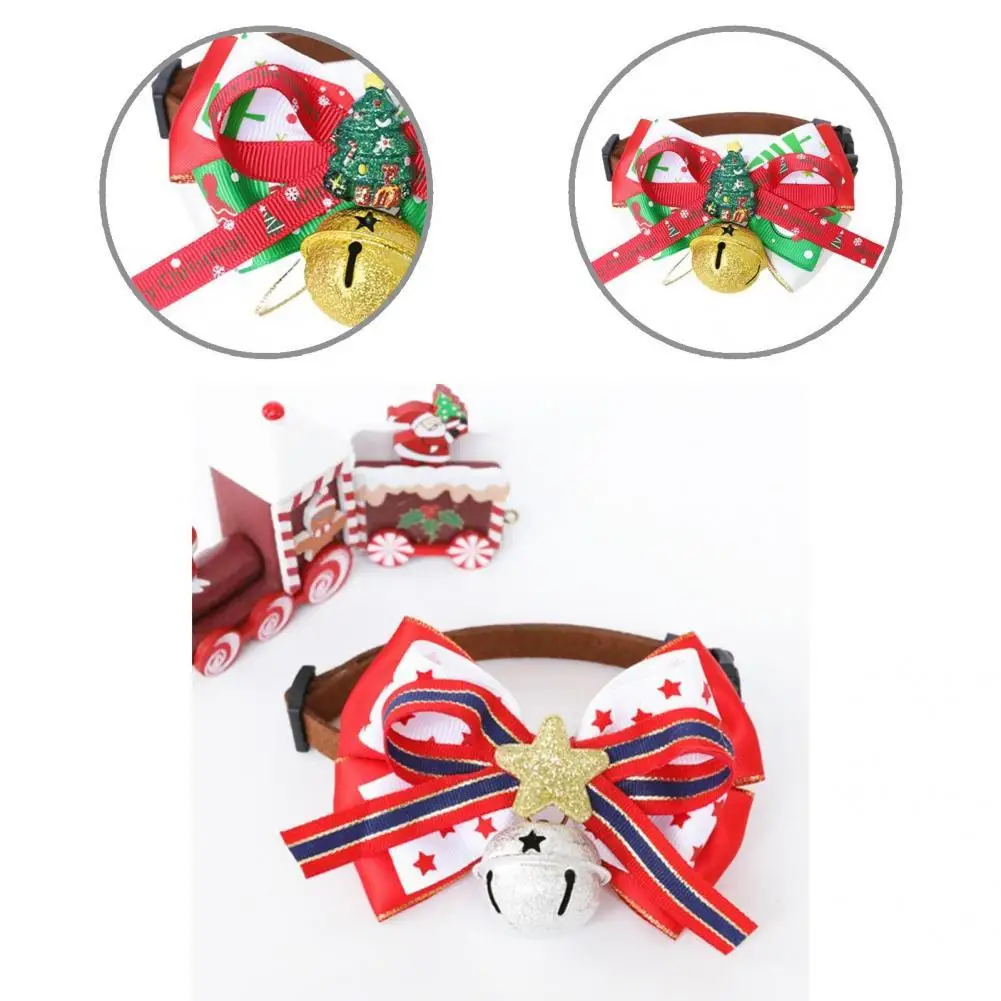 

Отличный ошейник с колокольчиками для собак, практичный эластичный ошейник с бантом для собак на Рождество, товары для домашних животных, о...