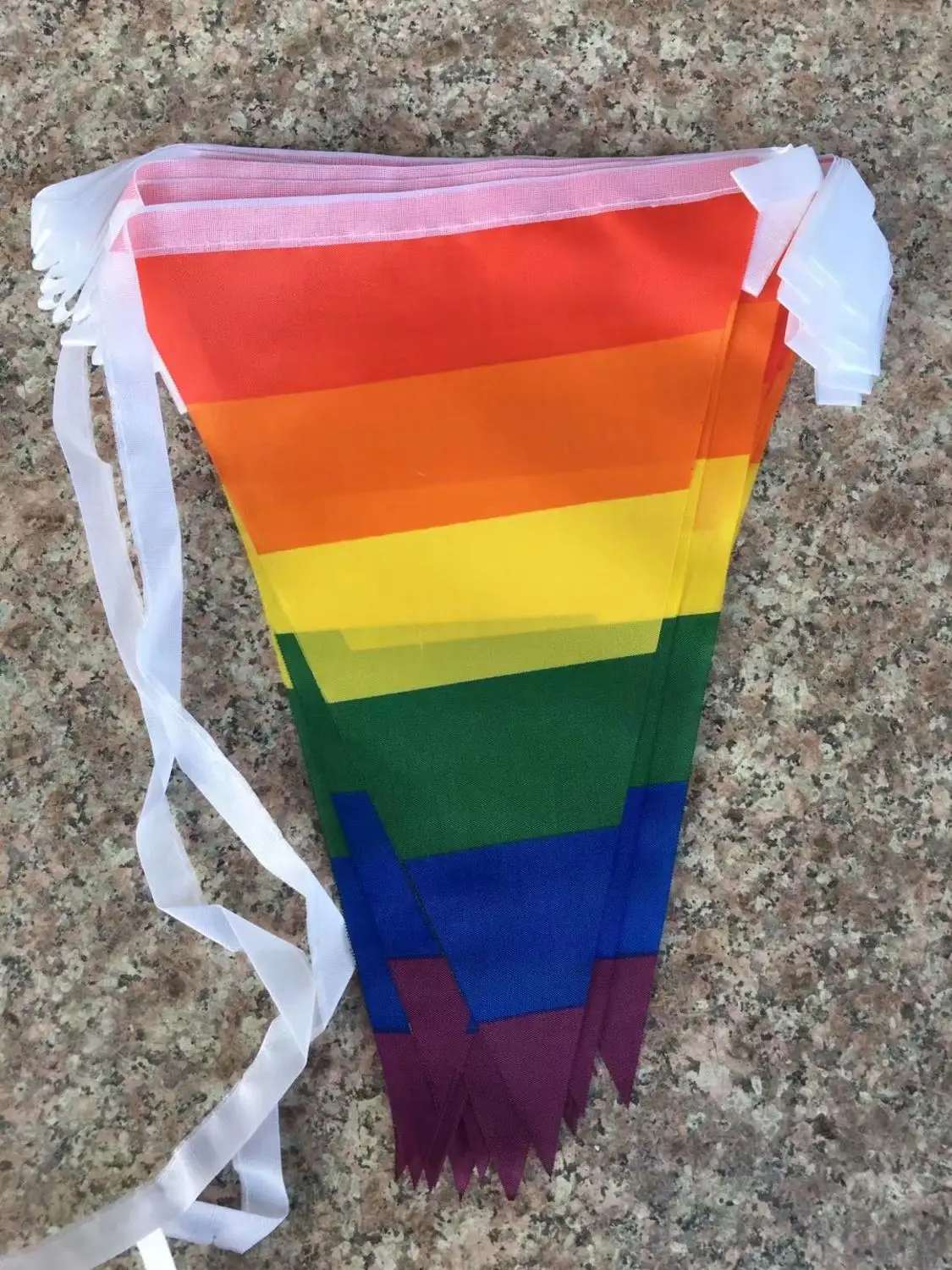 Бесплатная доставка 10 м треугольный флаг радужные флаги гей полиэстер подвесной