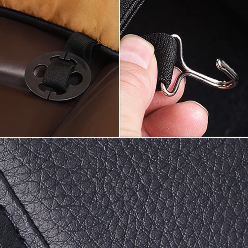 Чехол для автомобильного сиденья из искусственной кожи и синтетического волокна