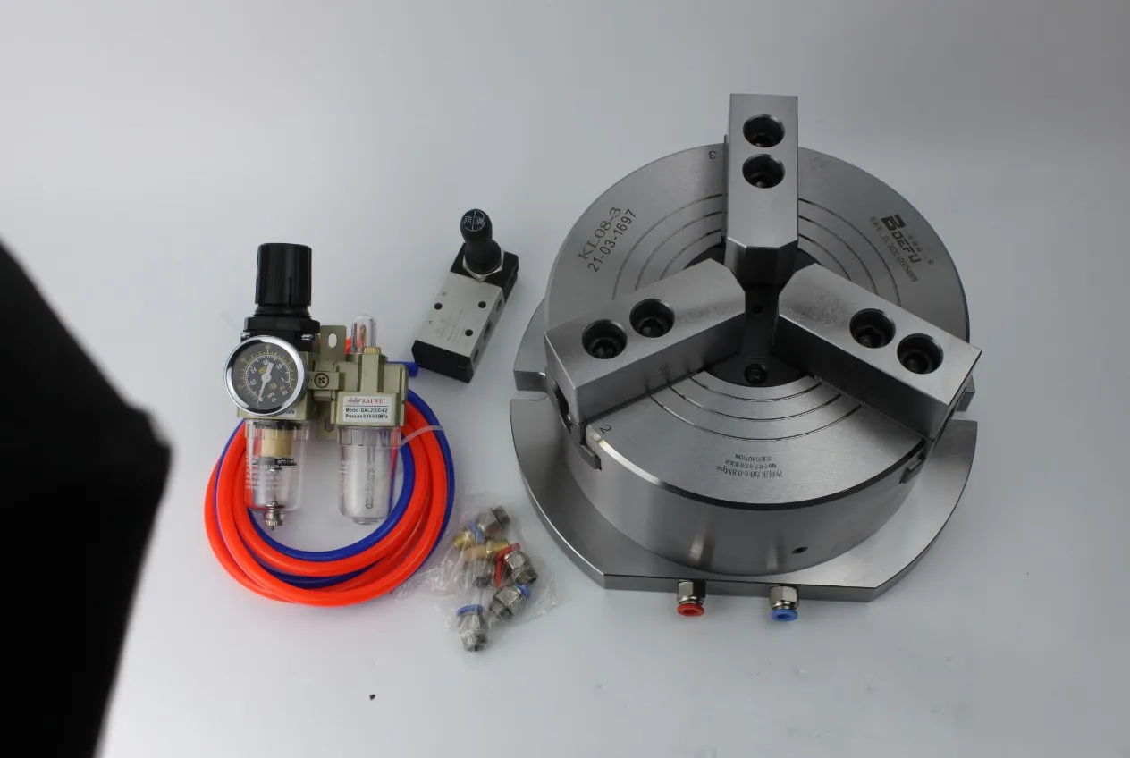 Посередине полая Вертикальная кулачковый пневматического Чака KL04TQ 3 полный