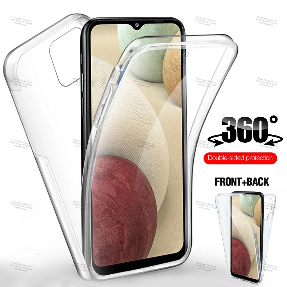 Чехол для Samsung Galaxy A12/A32/A22/A82/A03s/A21s/A31/S21 Plus двухсторонний силиконовый прозрачный