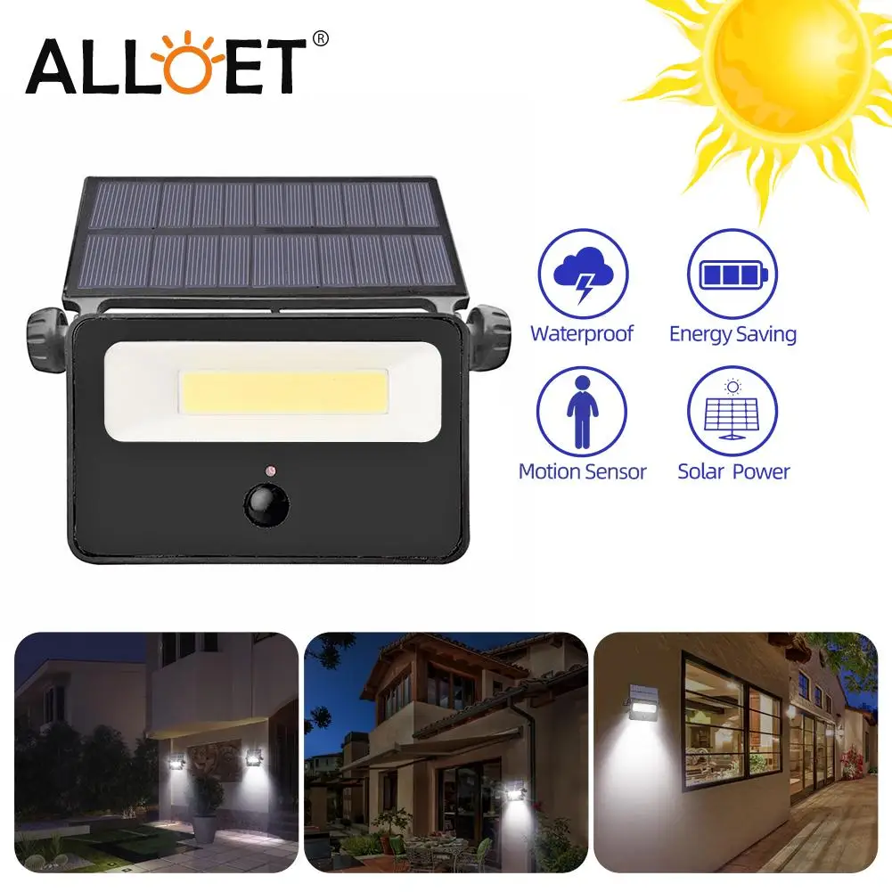 

LED Solar Wall Light Outdoor Motion Sensor Waterproof Landscape Lamp Home Garden Yard Street Lighting