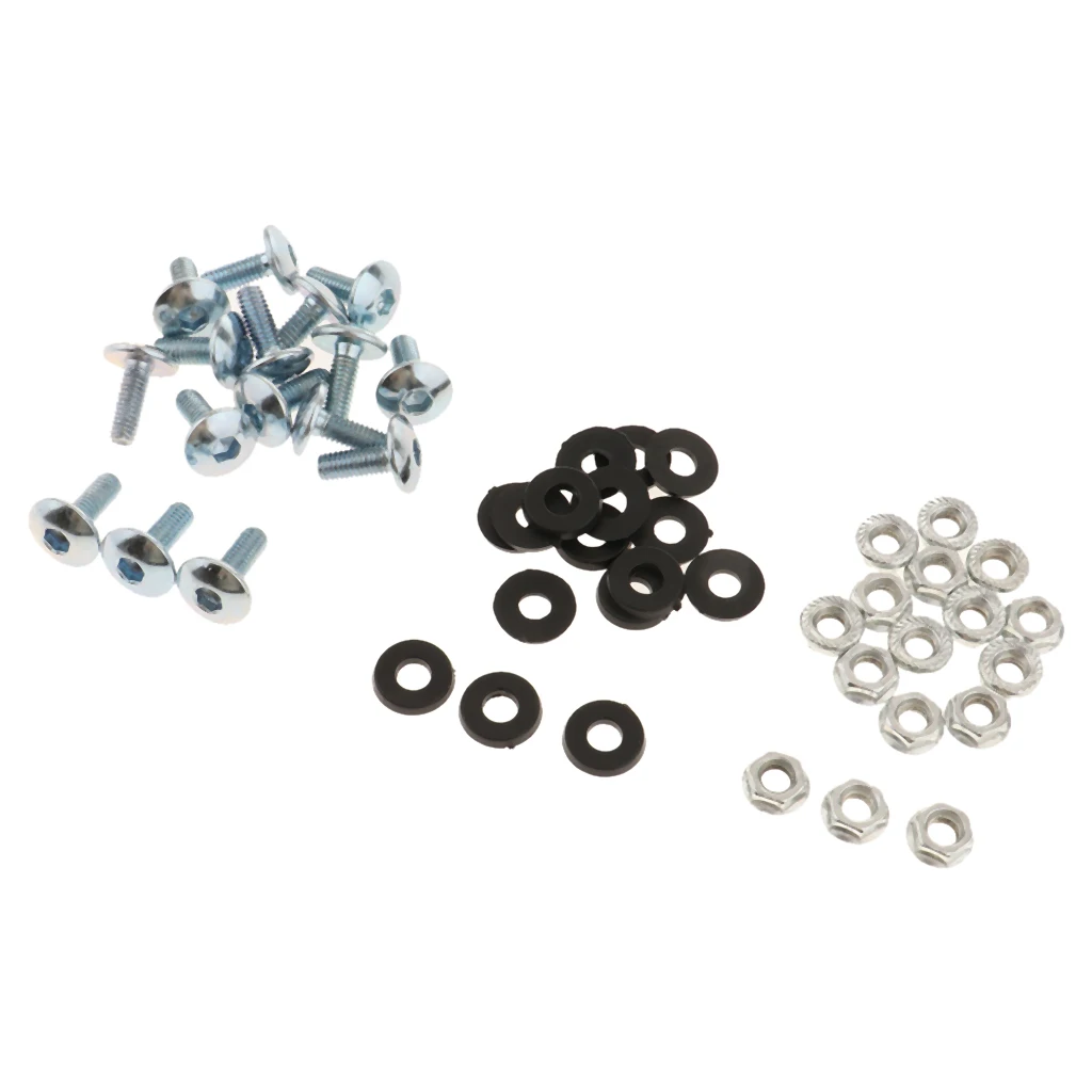 16 шт. Металлическая Шайба для бампера гайка Крепления номерного знака комплект