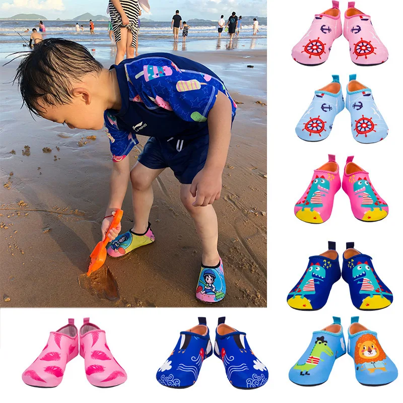 Children Barefoot Aqua Shoes Surfing Swimming Socks Boy Girl Beach Water Sports Unisex Sneakers Kids Toddler Soft Diving Sandals