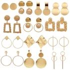 Женские серьги-подвески, круглые сережки геометрической формы, массивное Ювелирное Украшение, 2020