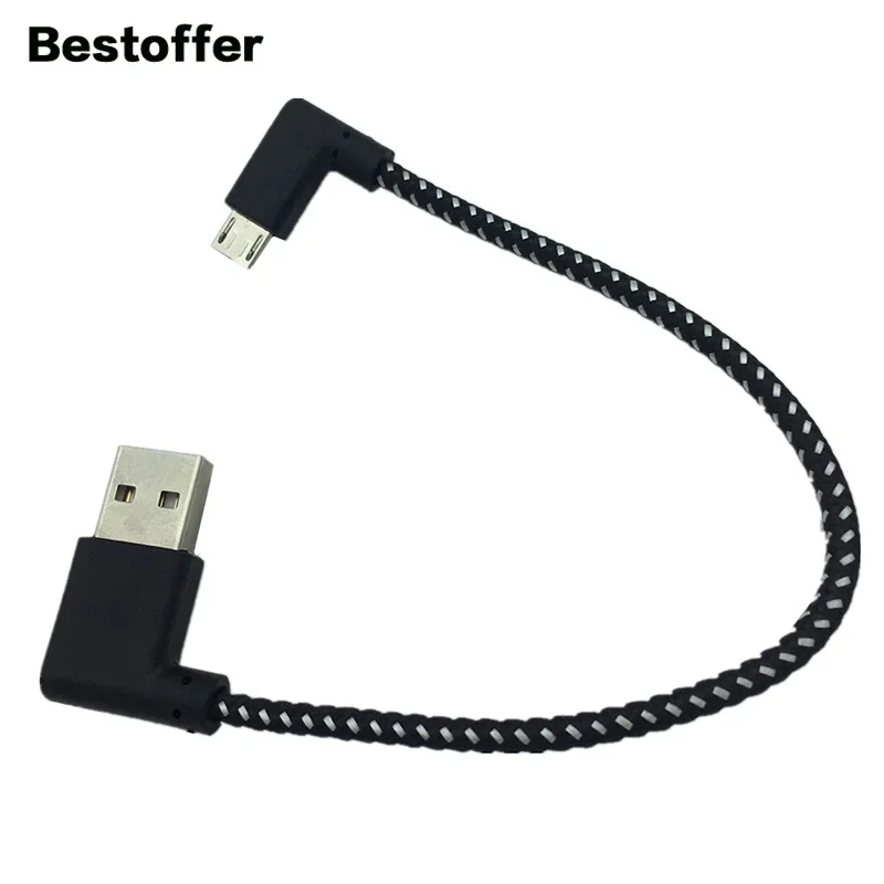 

20CM/1M/2M USB2.0 A 90° Elbow to Micro 5Pin Left Angled Male Converter Cable Cord