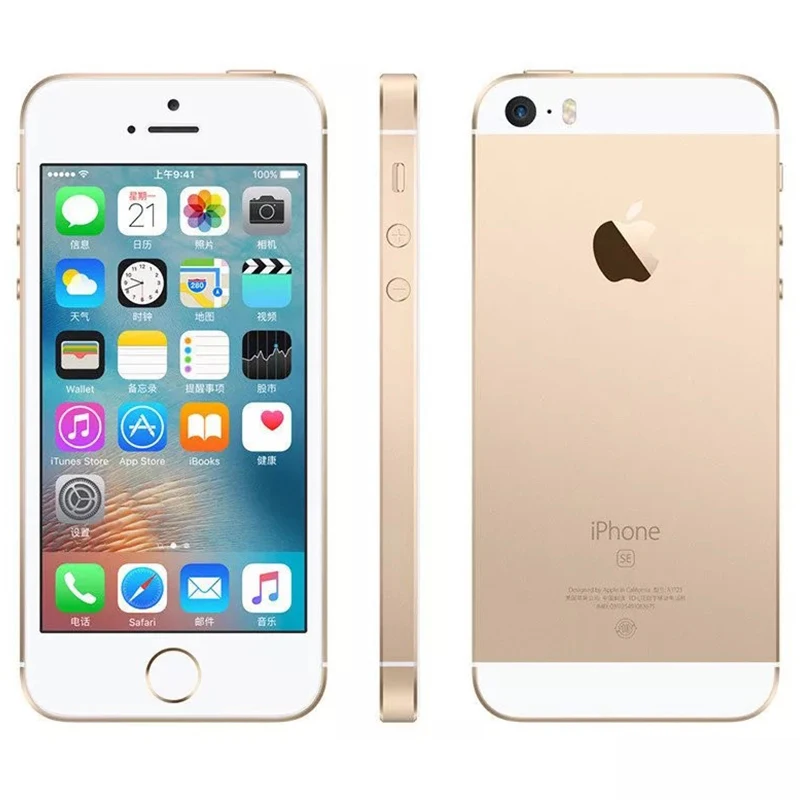 Б/у разблокированный Смартфон Apple iPhone SE с отпечатком пальца 4G LTE 2 Гб ram 16 Гб rom Touch ID мобильный телефон