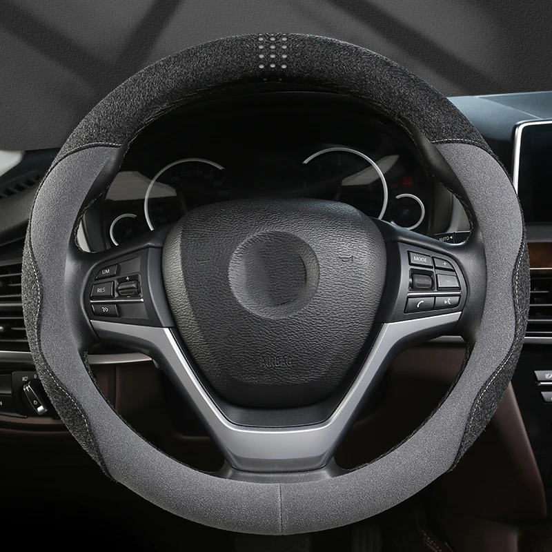 

Замшевая бычья кожа, 38 см, фотозащита от скольжения для VW Golf 7 Polo Bora Passat Touran CC T6 T5 T4, автомобильные аксессуары