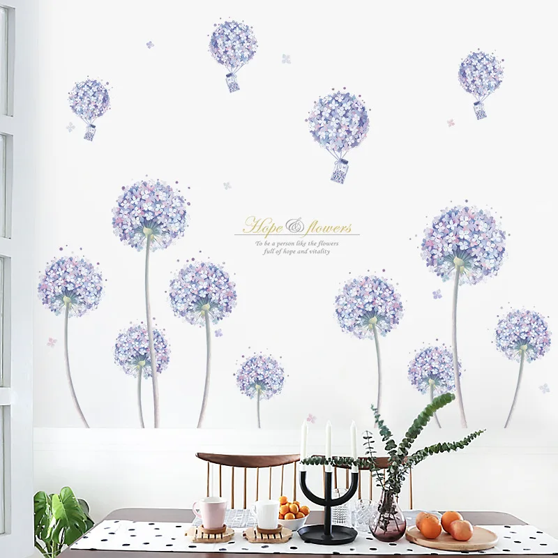 

Creative Self-Adhesive 3D Hydrangea Flower Wall Stickers Home Background Wall Decor Living Room Bedroom Decor Aesthetic