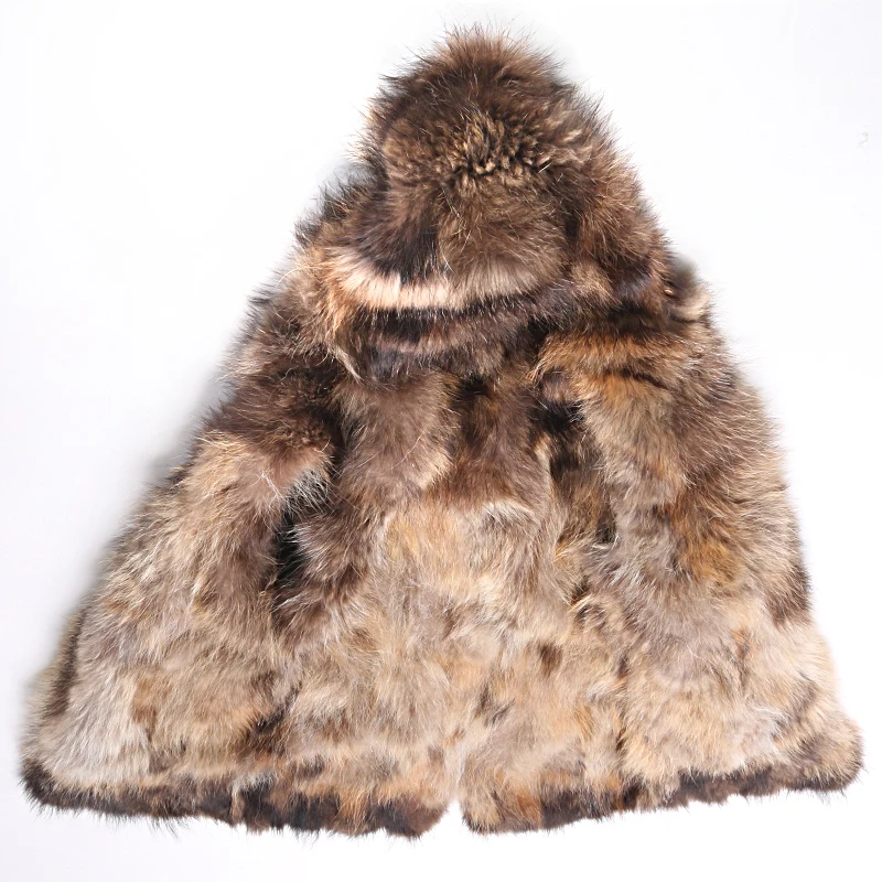 Lavelache Real Raccoon Fur Coat Short Winter Fur Jacket Women Natural Raccoon Fur Collar Thick Warm Parkas Fur Lining Outerwear