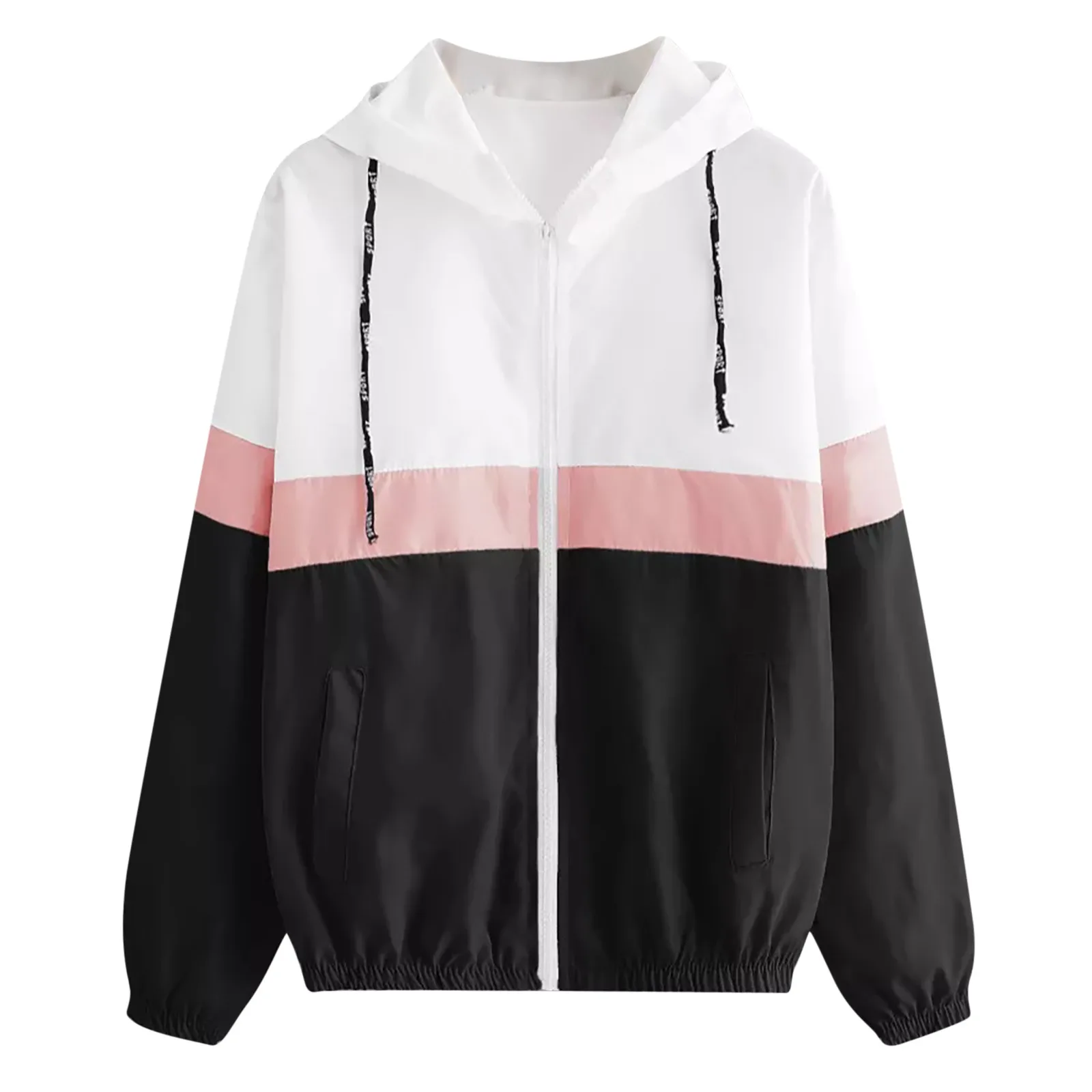 

Куртка женская демисезонная с длинным рукавом, на молнии, с карманами и поясом на резинке