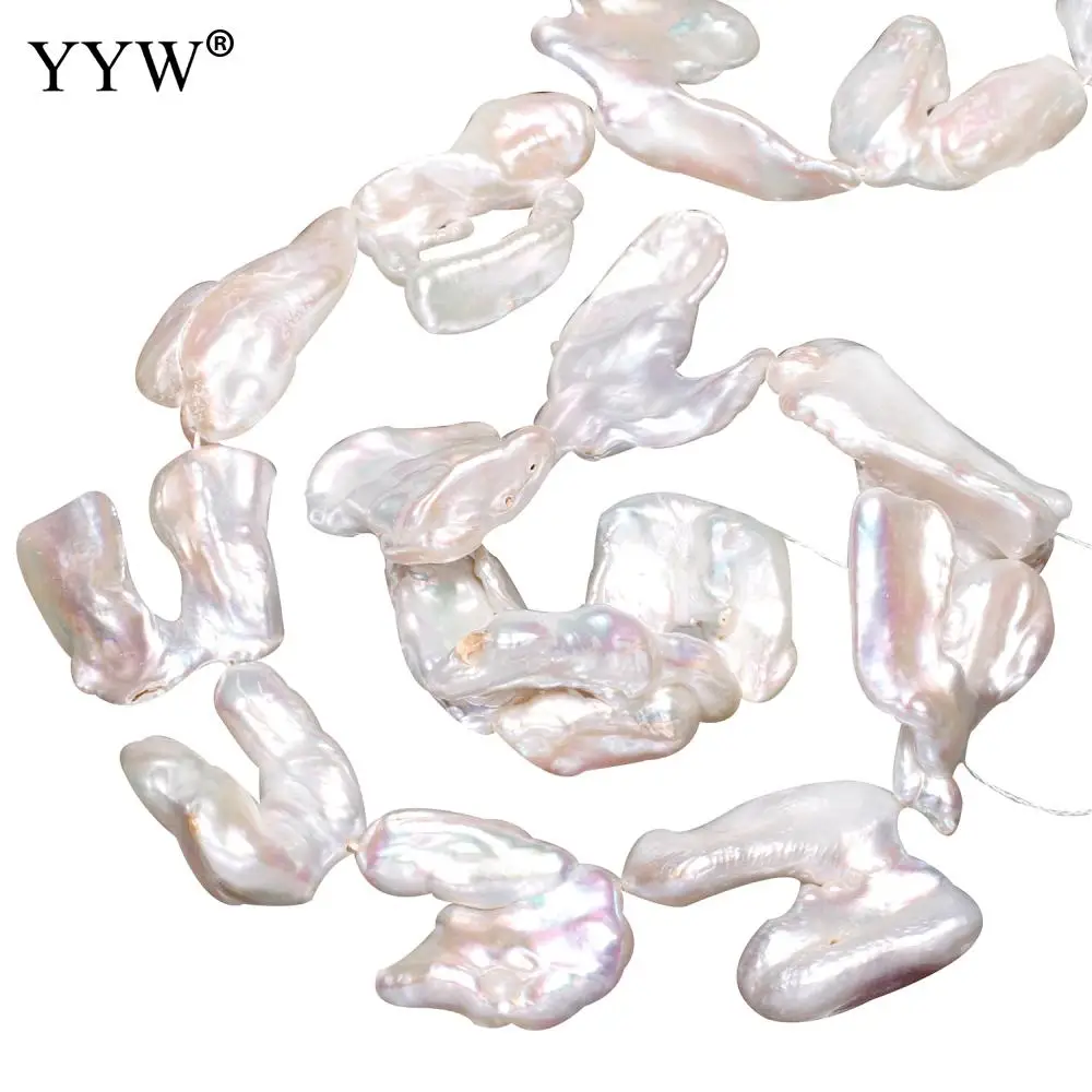 

Бусины из искусственного пресноводного жемчуга Biwa, натуральный белый, 20-30 мм, Приблизительно 0,8 мм, 15 дюймов, нитка для изготовления браслетов, ожерелий, ювелирных изделий