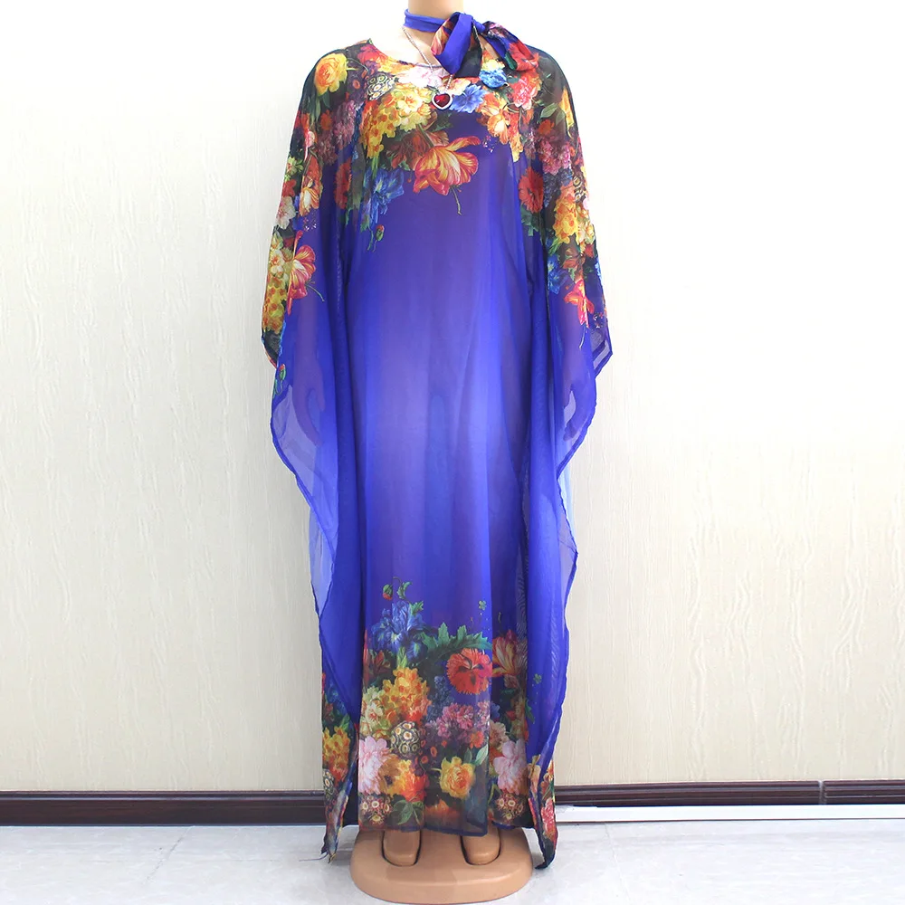 Siskakia светильник тонкие модные шифоновое женское платье с принтом длинное