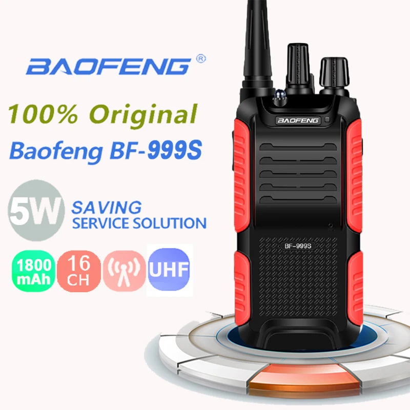 

Портативная рация Baofeng 999S, 5 Вт, 1800 мА ч, 16 каналов, uhf, портативная двухсторонняя радиосвязь BF-999S Plus 999S CB