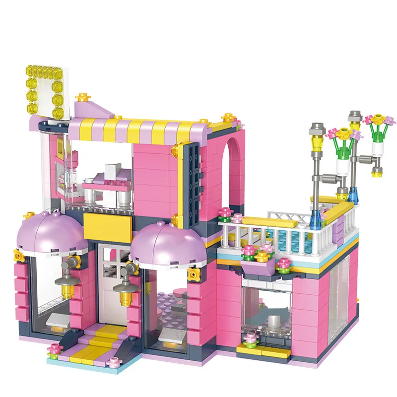 

686pcs Friends City Hair Salon Building Blocks Compatible Friends Girls Stacking Bricks Toys for Girls Children