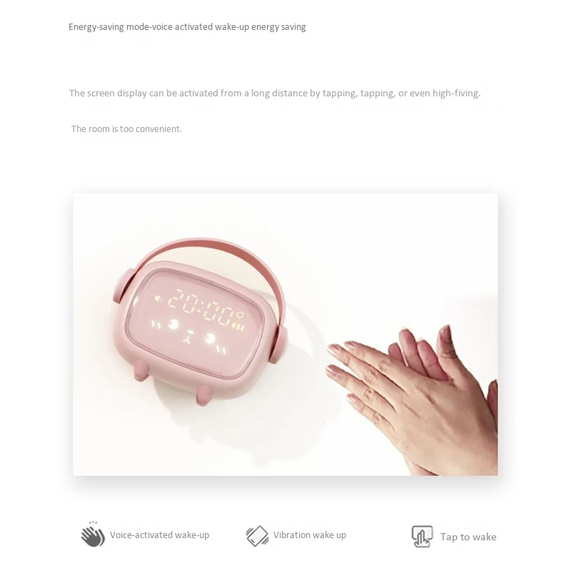 

Kids Children Sleeping LED Night Light Alarm Clock Cartoon Electronic Clock Smart Sleep Alarm Clock