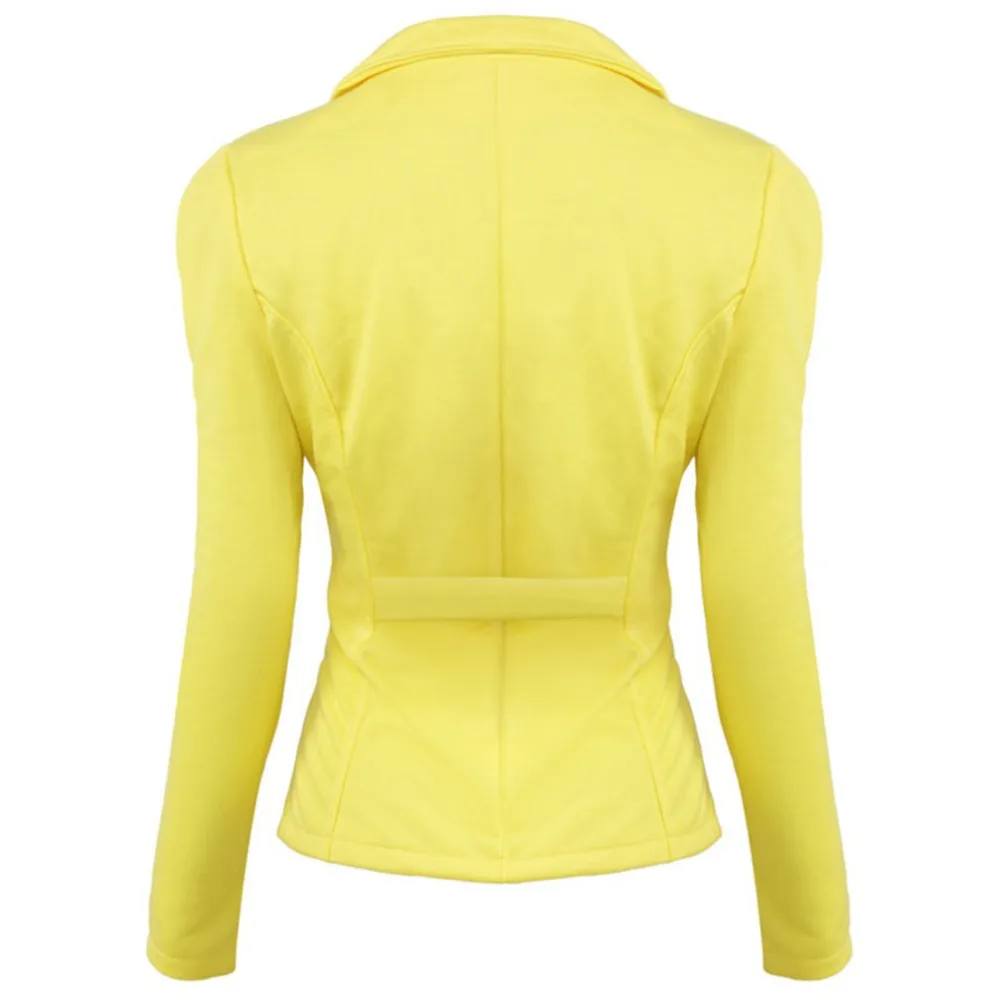 Женский офисный Блейзер однобортный маленький костюм с длинным рукавом женская