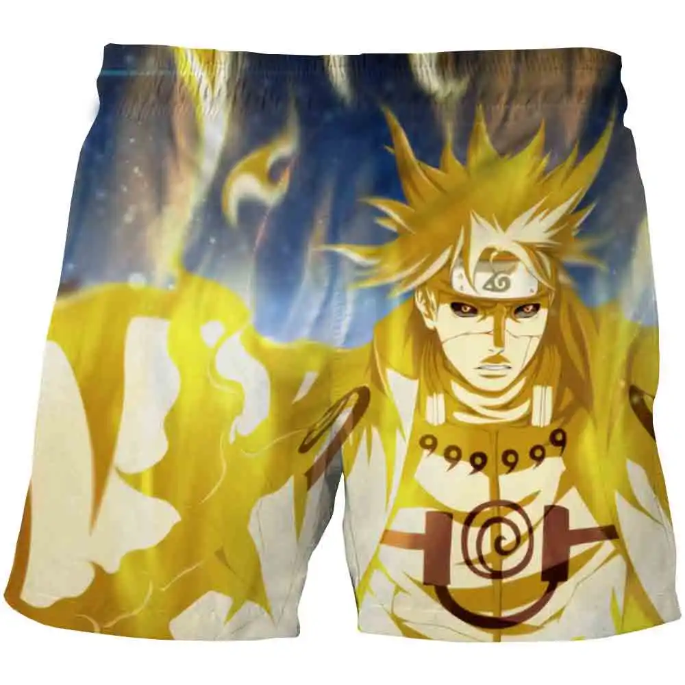 

New Anime Cosplay Short Trunks Naruto Boruto 3D Print Streetwear Beach Shorts kids Sport Casual Swimwear Pants Trendy Short